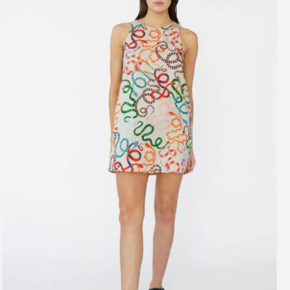 Rachel Antonoff Lola Shift Dress Snakes Small